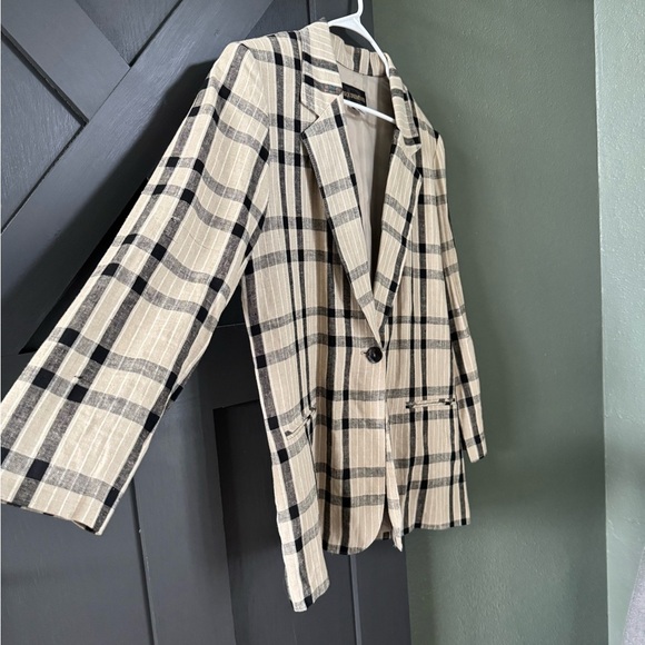 Requirements Vintage Plaid Linen Blazer - Picture 2 of 6